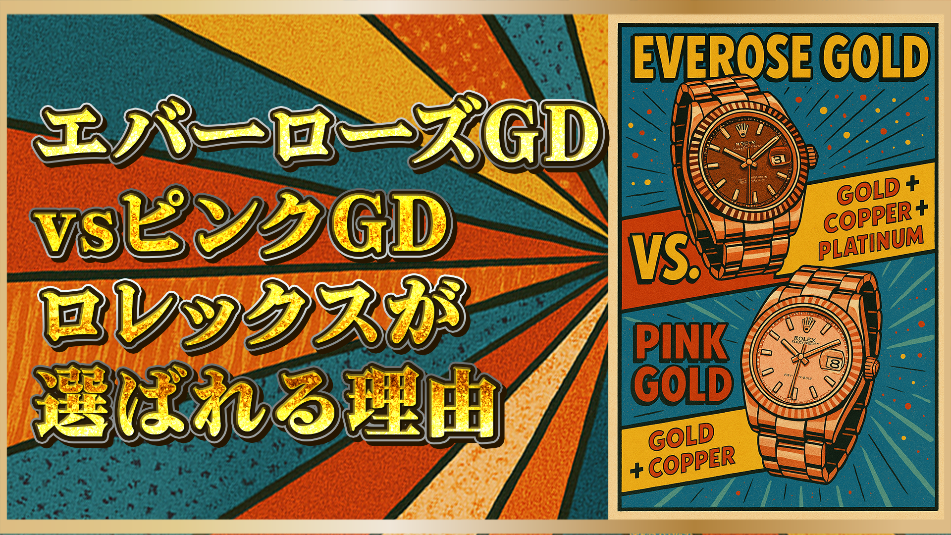 【ロレックスが選ばれる理由】ROLEXのエバーローズゴールド vs 一般的なピンクゴールドの違い|