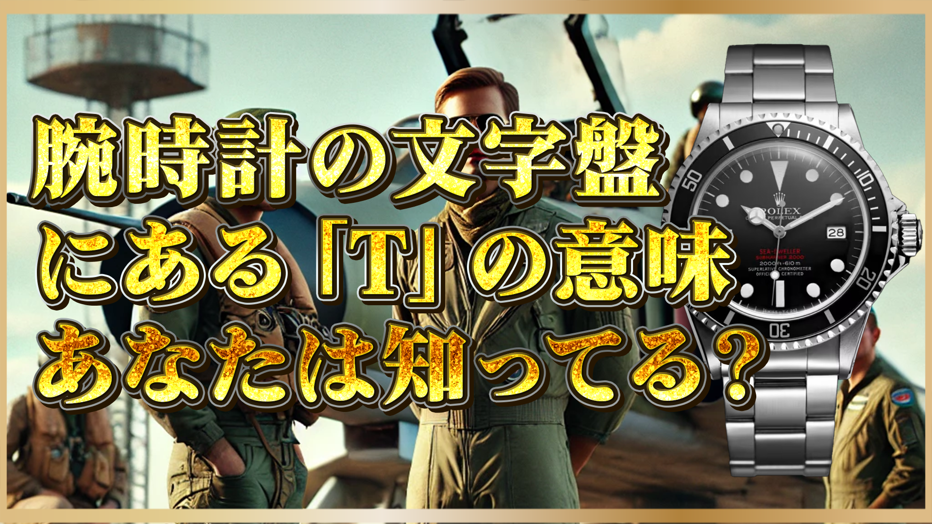 【ロレックスや高級時計の“Tマーク”とは?】文字盤に記された意味と由来を解説
