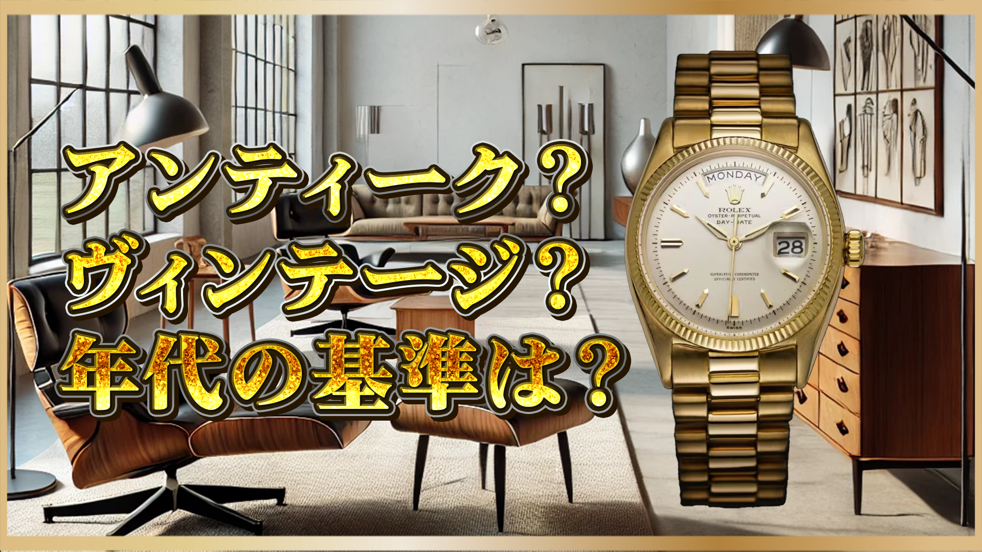 【アンティーク時計は何年製から?】ヴィンテージとの違いや定義をわかりやすく解説