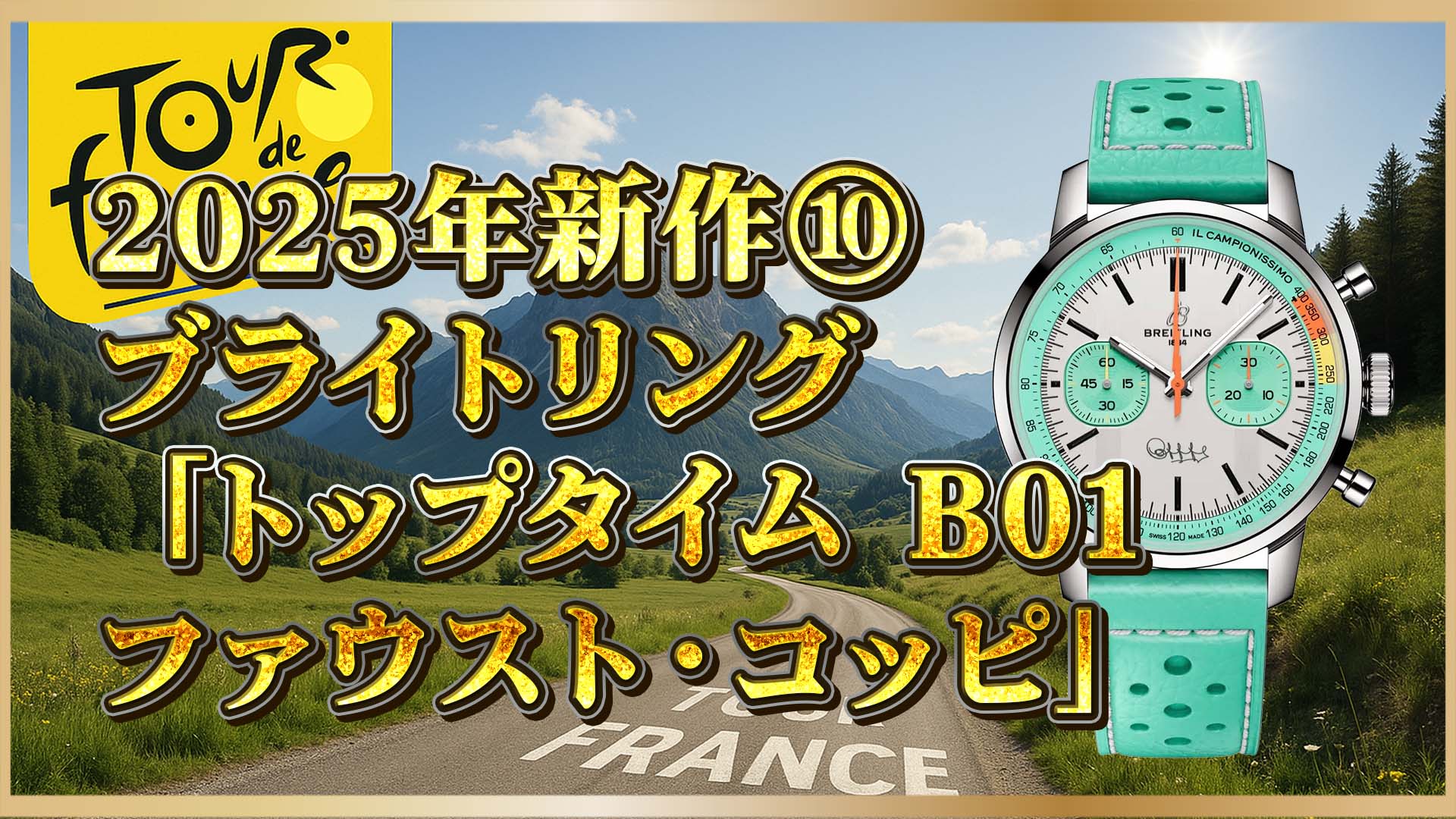 【2025年新作】ブライトリング トップタイムB01｜伝説の自転車王ファウスト・コッピとコラボした限定クロノグラフ登場！⑩