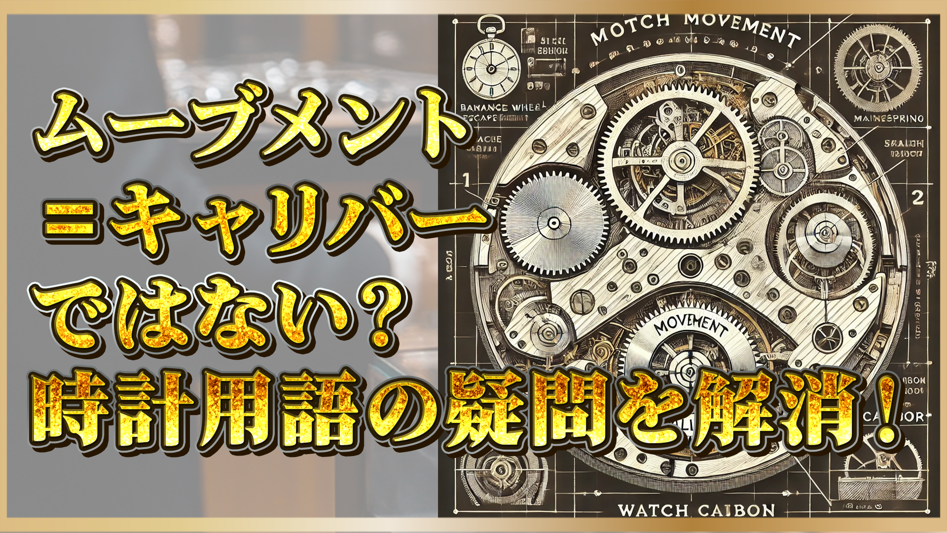 【時計用語】ムーブメントとキャリバーの違いとは？疑問を徹底解説！